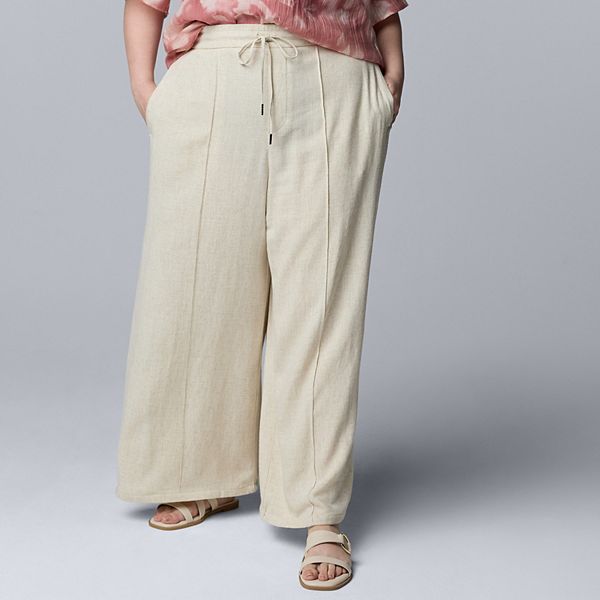 

Широкие брюки plus size Simply Vera Vera Wang, Vera Flax