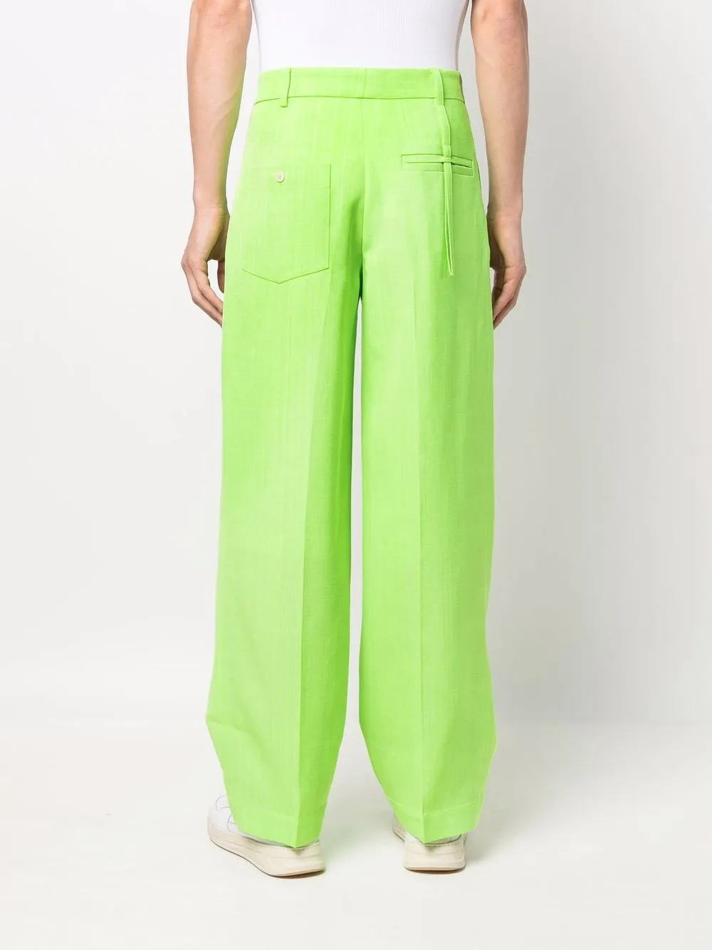 Широкие брюки Le Pantalon Mela JACQUEMUS, зеленый — фото 4