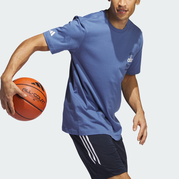Футболка с историей летнего лагеря Adidas, синий — фото 4