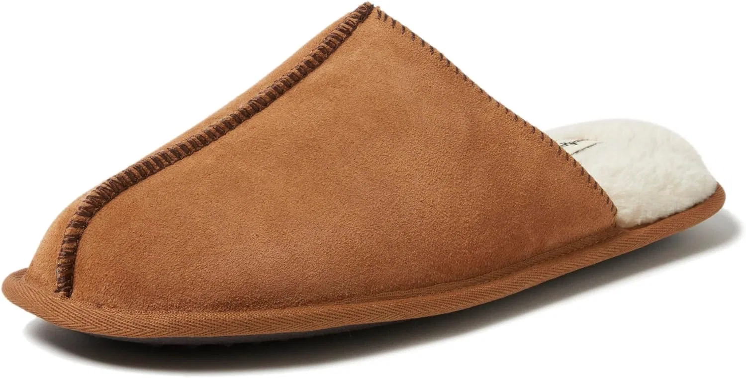 Тапочки из замши Dearfoams, каштановый
