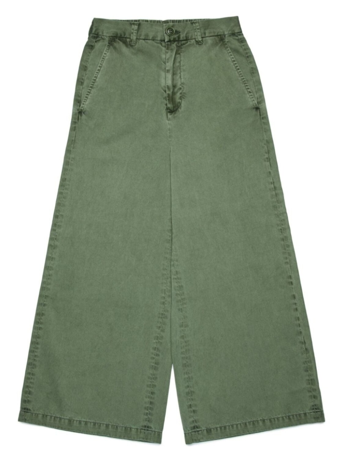 

MM6 Maison Margiela Kids широкие брюки с вышивкой, зеленый
