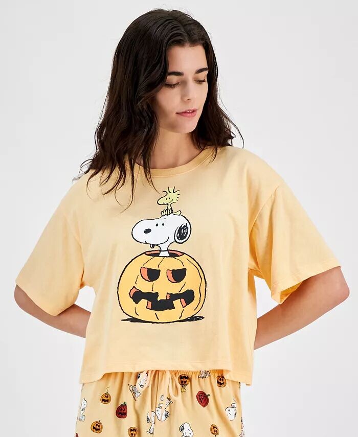 

Детская футболка Peanuts Halloween с круглым вырезом Love Tribe, оранжевый