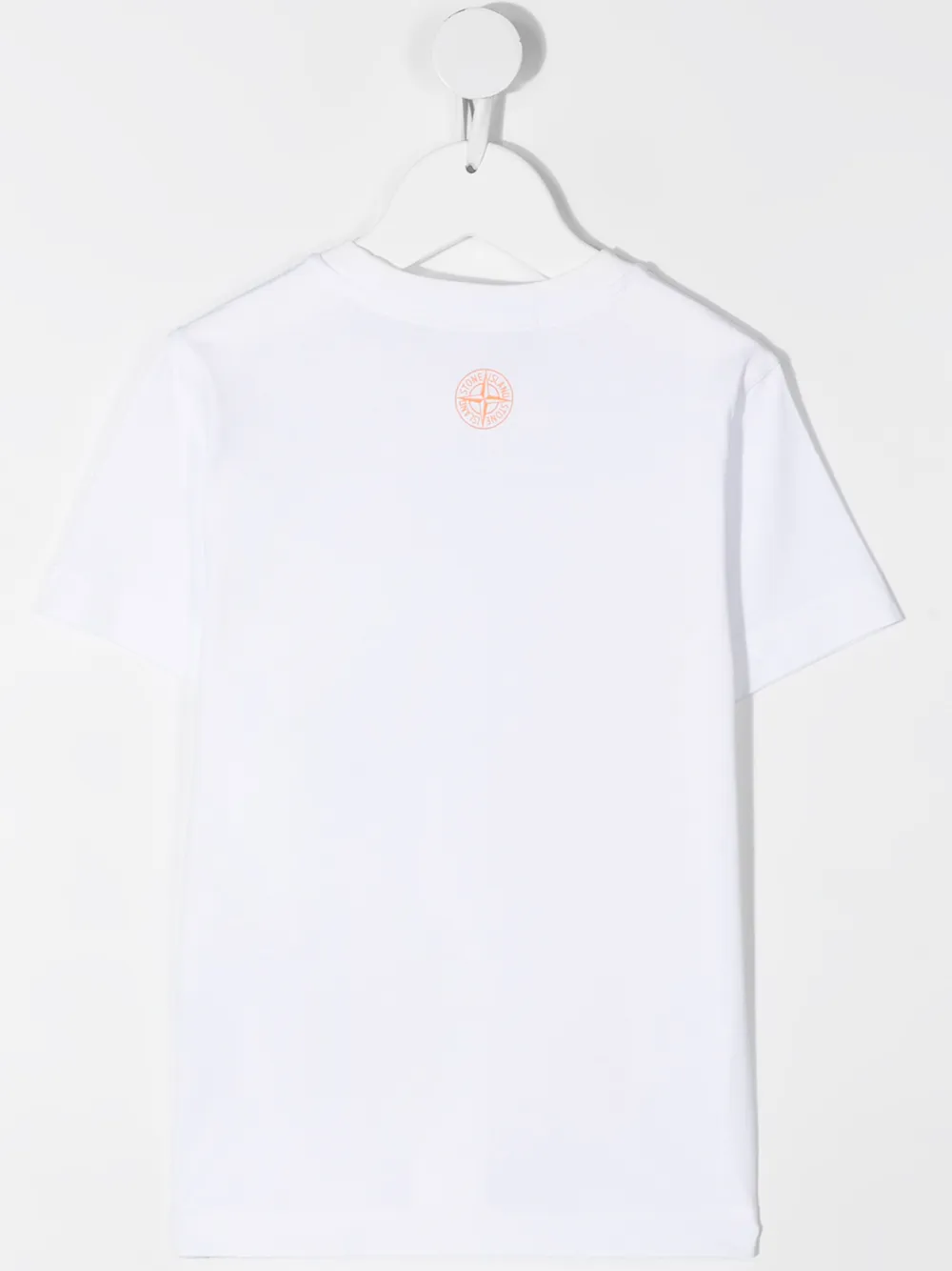 Футболка с короткими рукавами и логотипом Stone Island Junior, белый — фото 2