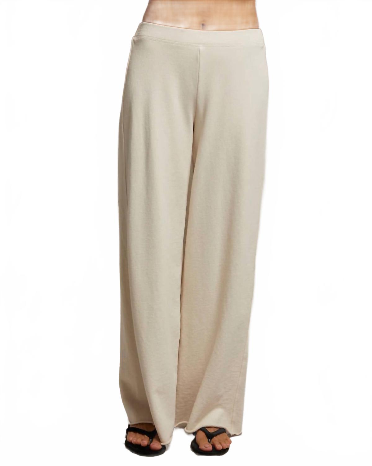 

Широкие брюки из французского велюра Amber цвета сахара PERFECTWHITETEE, Sugar