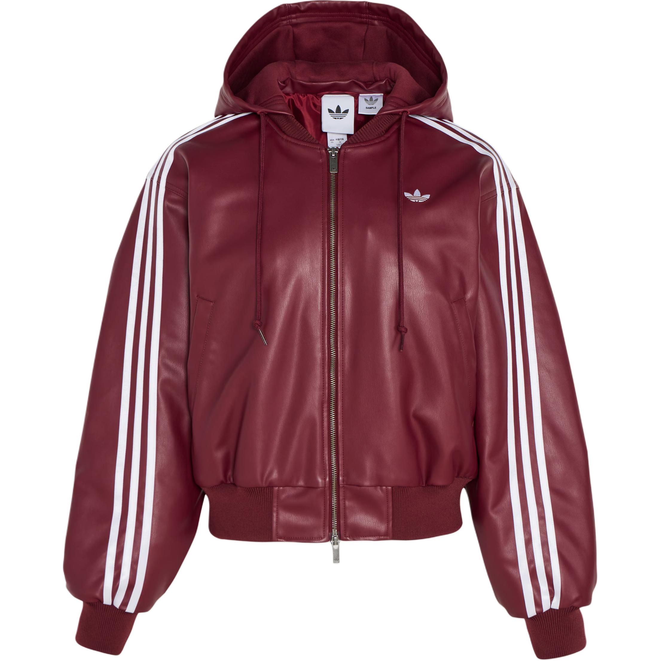 

Куртка-пуховик FW25 W PLEATHER для женщин Adidas Originals, темно-красный
