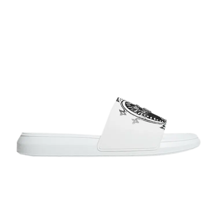 

Шлепанцы Alexander McQueen Pool Slide 'Heart Logo - White', белый