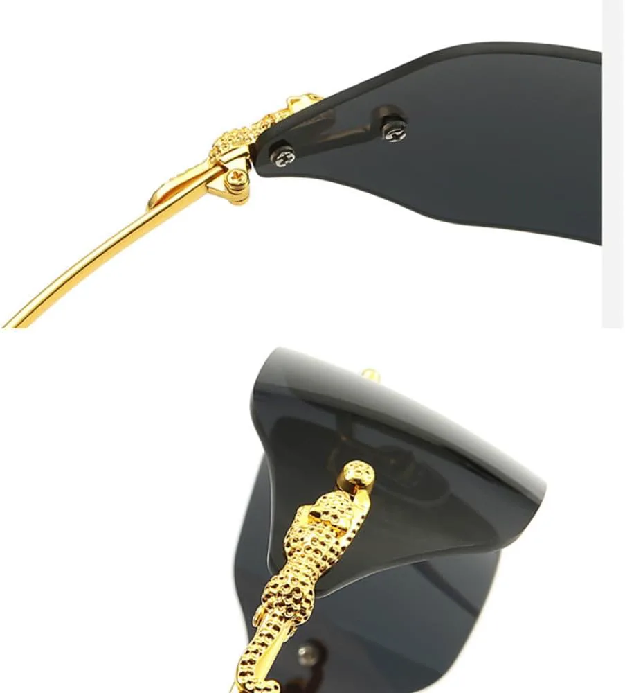 

Солнцезащитные очки MUTYNE без оправы, прямоугольной формы, маленькие, мужские и женские, металлические, золотистые, многоугольные, синие, UV400, без оправы, Gray