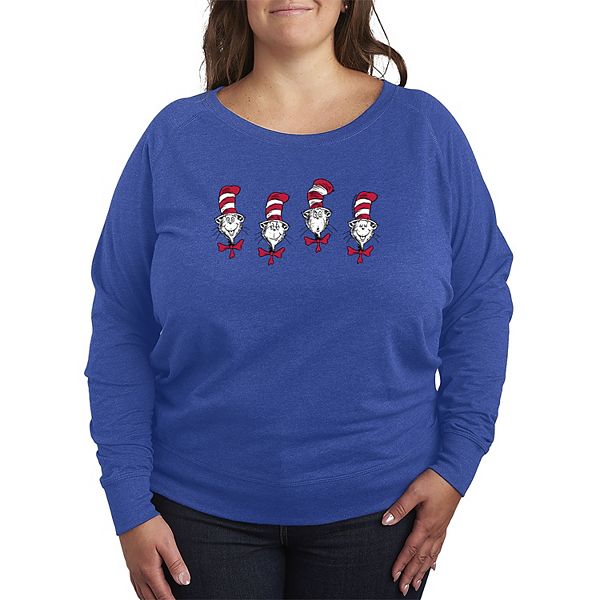

Футболка с длинным рукавом The Cat in the Hat Expressions French Terry plus size Dr. Seuss, Heather Royal Blue, Синий, Футболка с длинным рукавом The Cat in the Hat Expressions French Terry plus size Dr. Seuss, Heather Royal Blue