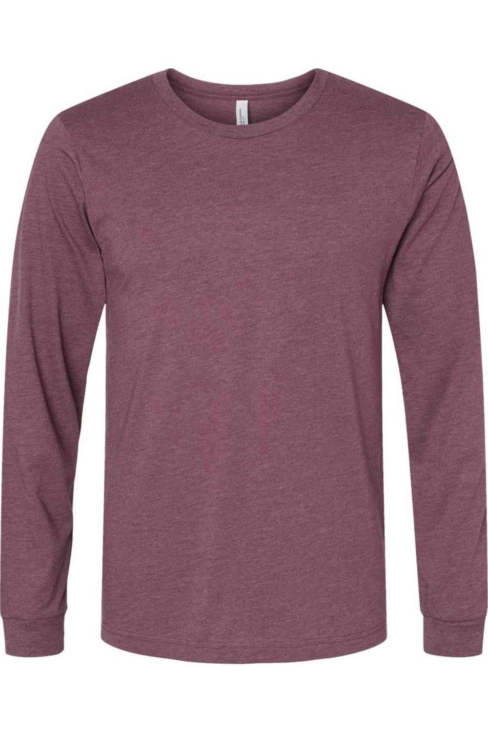 

Футболка с длинным рукавом BELLA + CANVAS Heather CVC, цвет heather maroon
