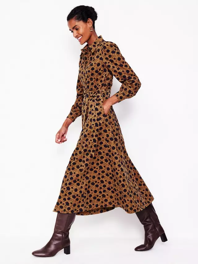 

Платье Boden Aubrey Corduroy Midi, цвет rubber/sprig