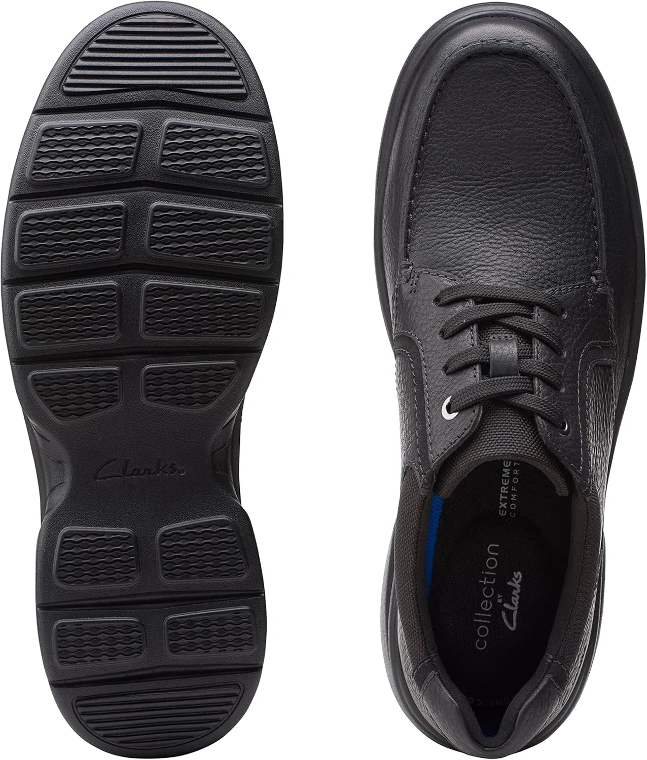 Мужские оксфордские туфли Clarks Bradley Vibe, Blk Tumbled Lea — фото 4