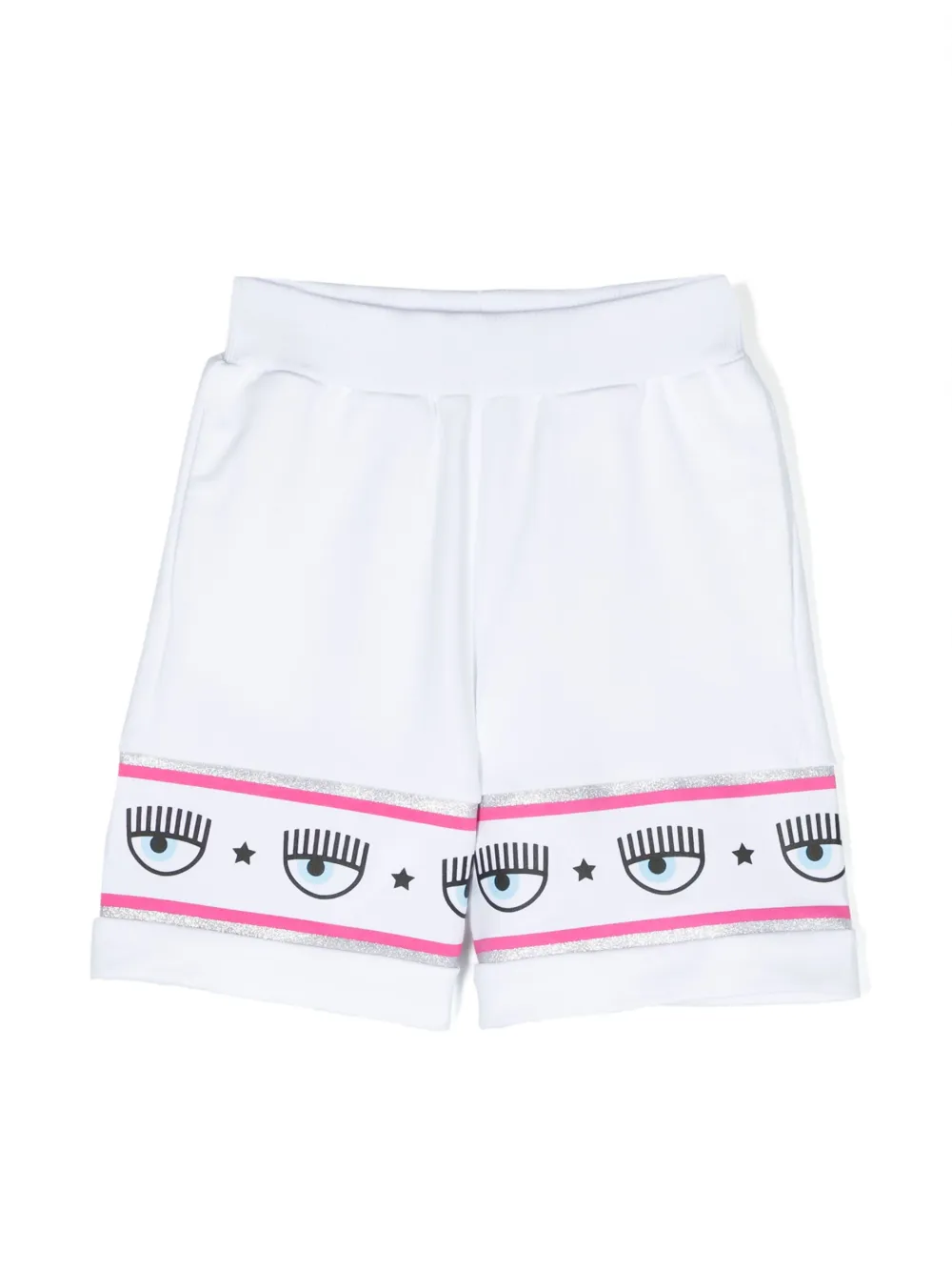 

Спортивные шорты с логотипом Chiara Ferragni Kids, белый