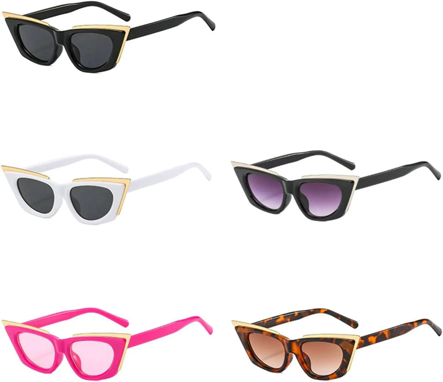 

Солнцезащитные очки COTIA «Кошачий глаз» маленького размера для женщин и мужчин. Модные солнцезащитные очки в винтажном стиле для вечеринок и хип-хопа, White