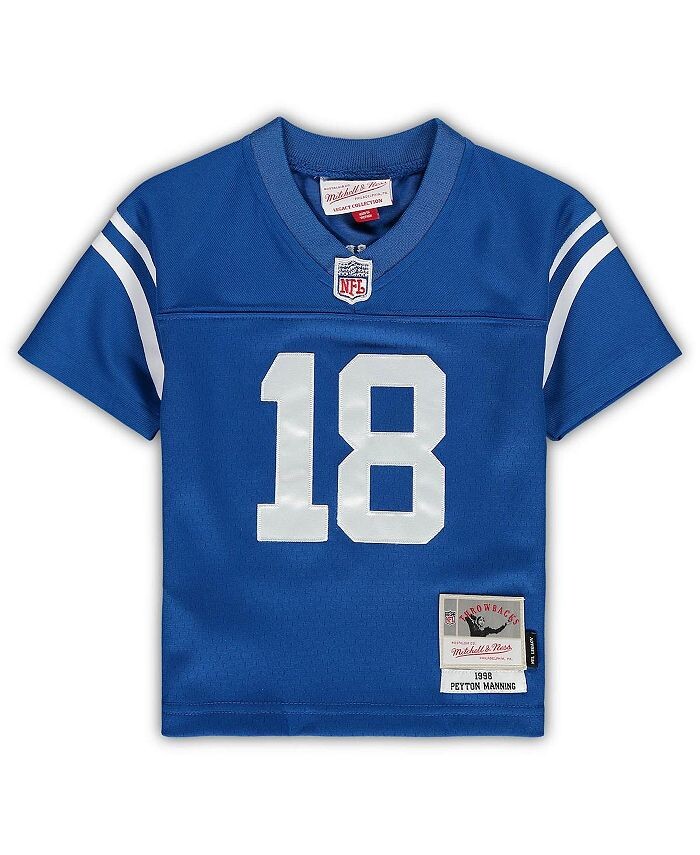 Джерси Пейтона Мэннинга Royal Indianapolis Colts для новорожденных 1998 года, вышедшего на пенсию Legacy Mitchell & Ness, синий — фото 3