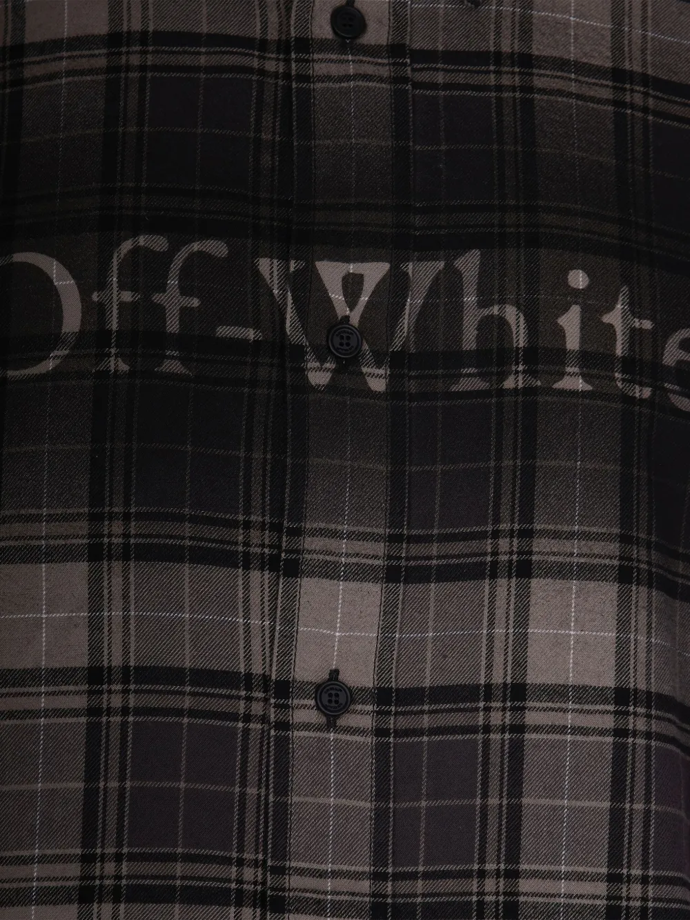 Клетчатая рубашка с длинными рукавами Off-White, серый — фото 3