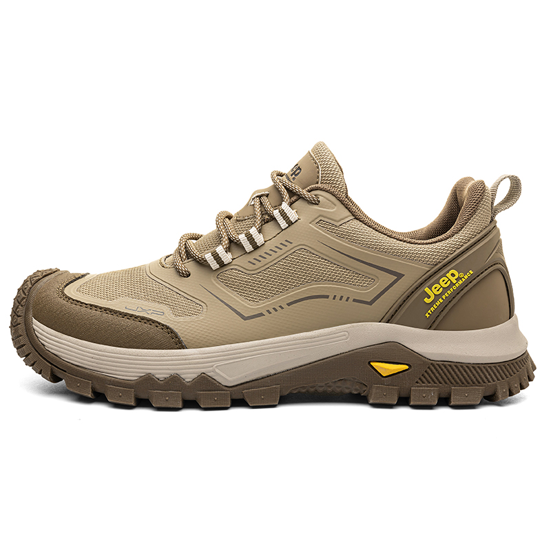 

Мужские легкие низкие треккинговые кроссовки для альпинизма с противоскользящей, износостойкой и дышащей подошвой Jeep, светло-коричневый