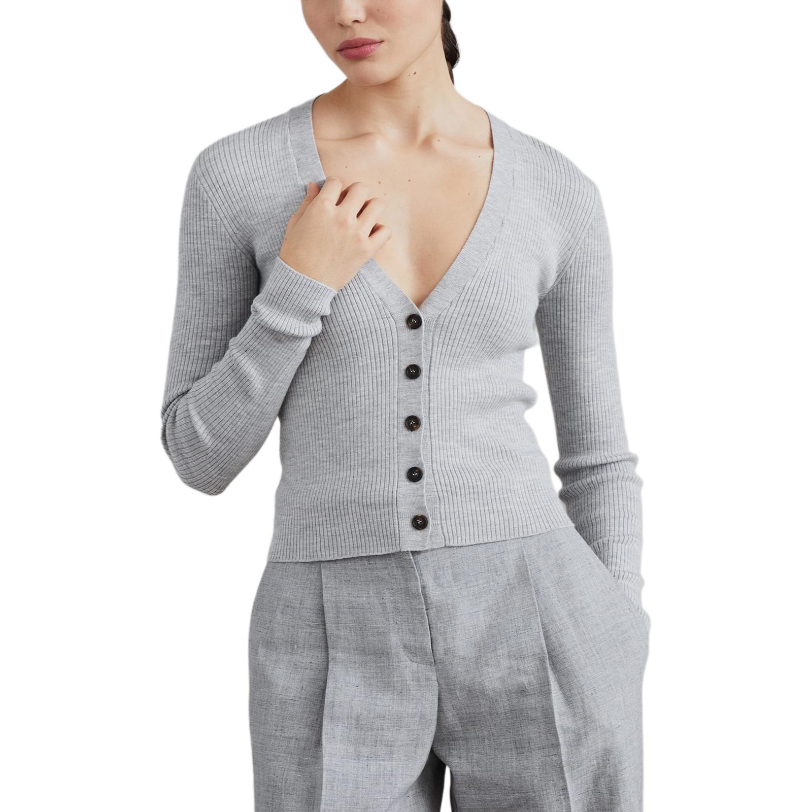 

Кардиган из вирджинской шерсти кашемир Brunello Cucinelli, серый