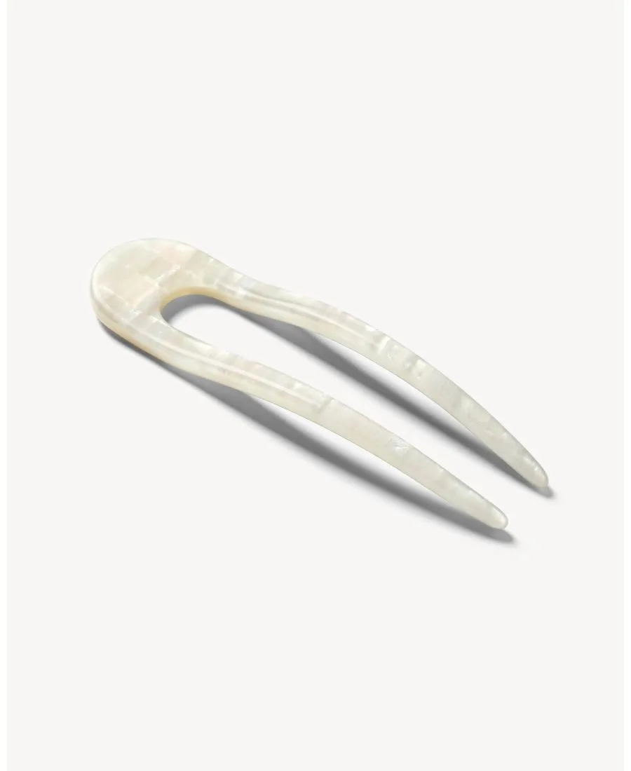 Французская заколка для волос Machete, Opalite Shell Checker — фото 2