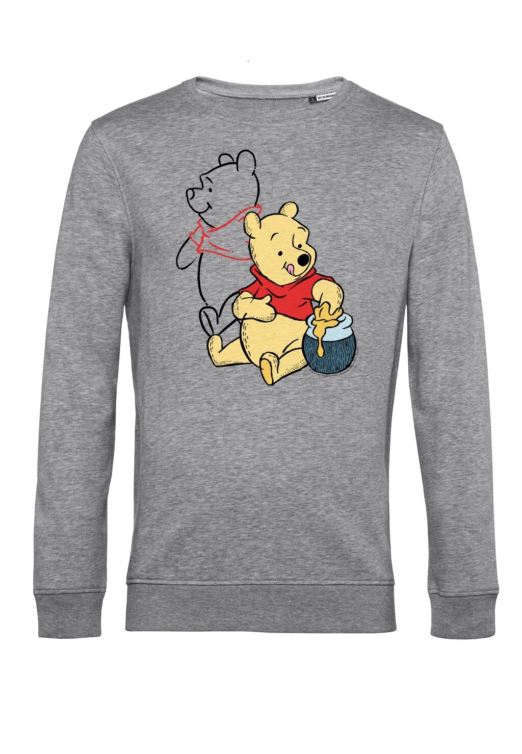 

Толстовка WINNIE THE POOH LINE ART Disney, цвет Mottled Light Grey