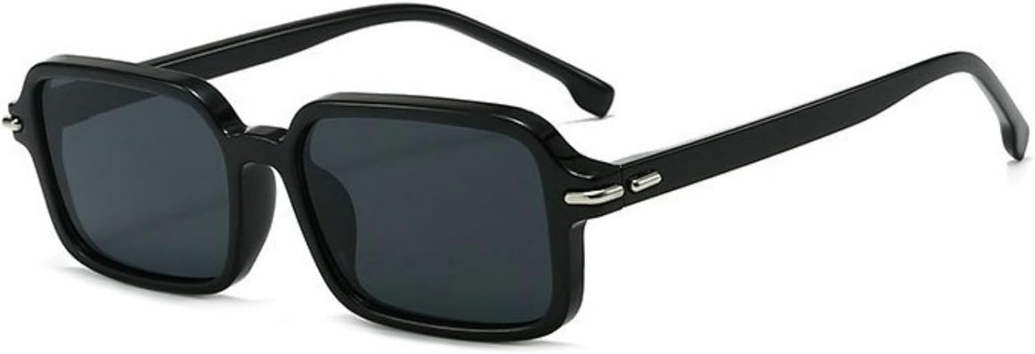 

Солнцезащитные очки Willochra Trend Narrow Square для женщин, модные прямоугольные солнцезащитные очки с заклепками, градиентный черный цвет, защита от ультрафиолета UV400, C1