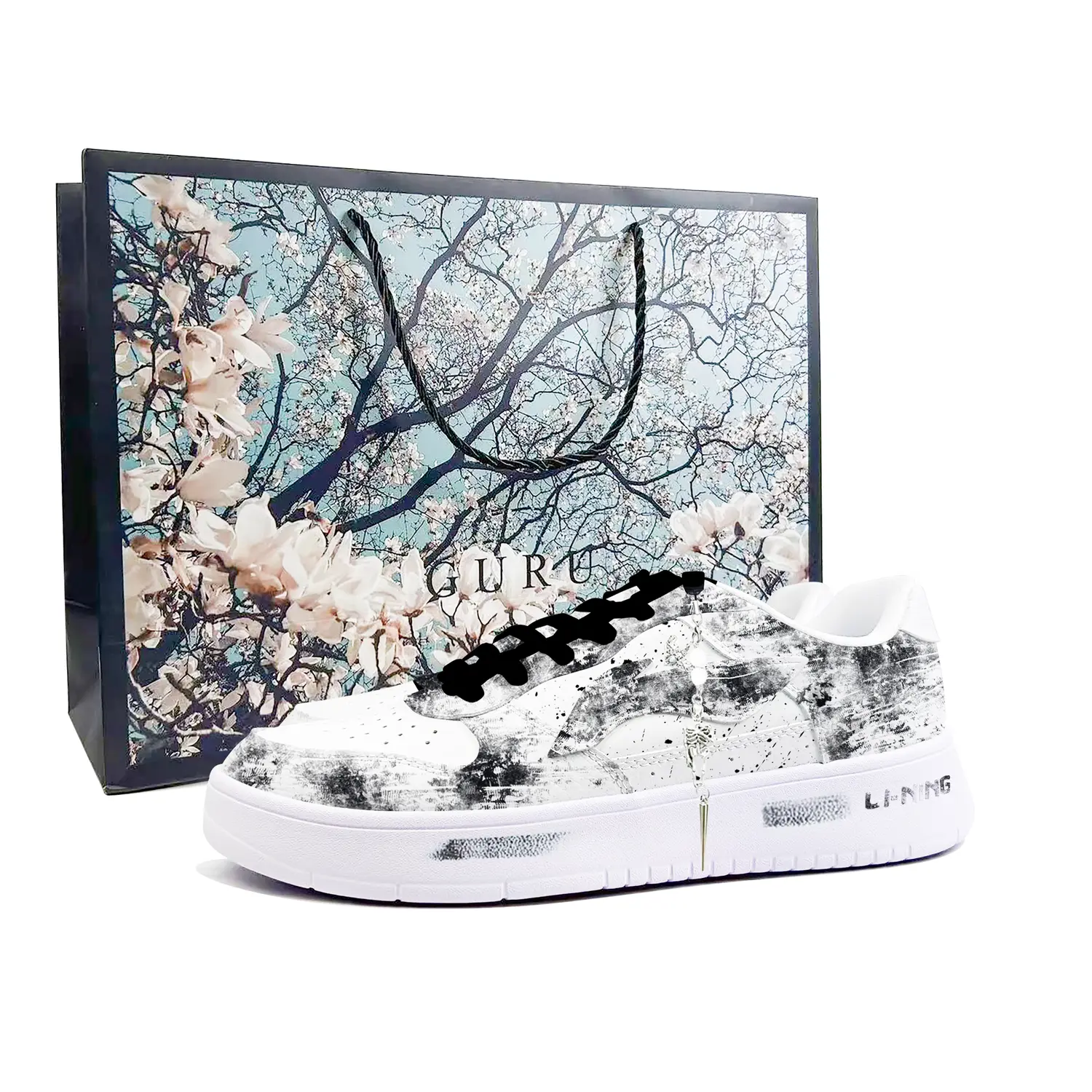 

Непромокаемые понтонные лодки устойчивые к скольжению, устойчивые к истиранию, дышащие низкие кроссовки для скейтбординга мужские LINING, черный