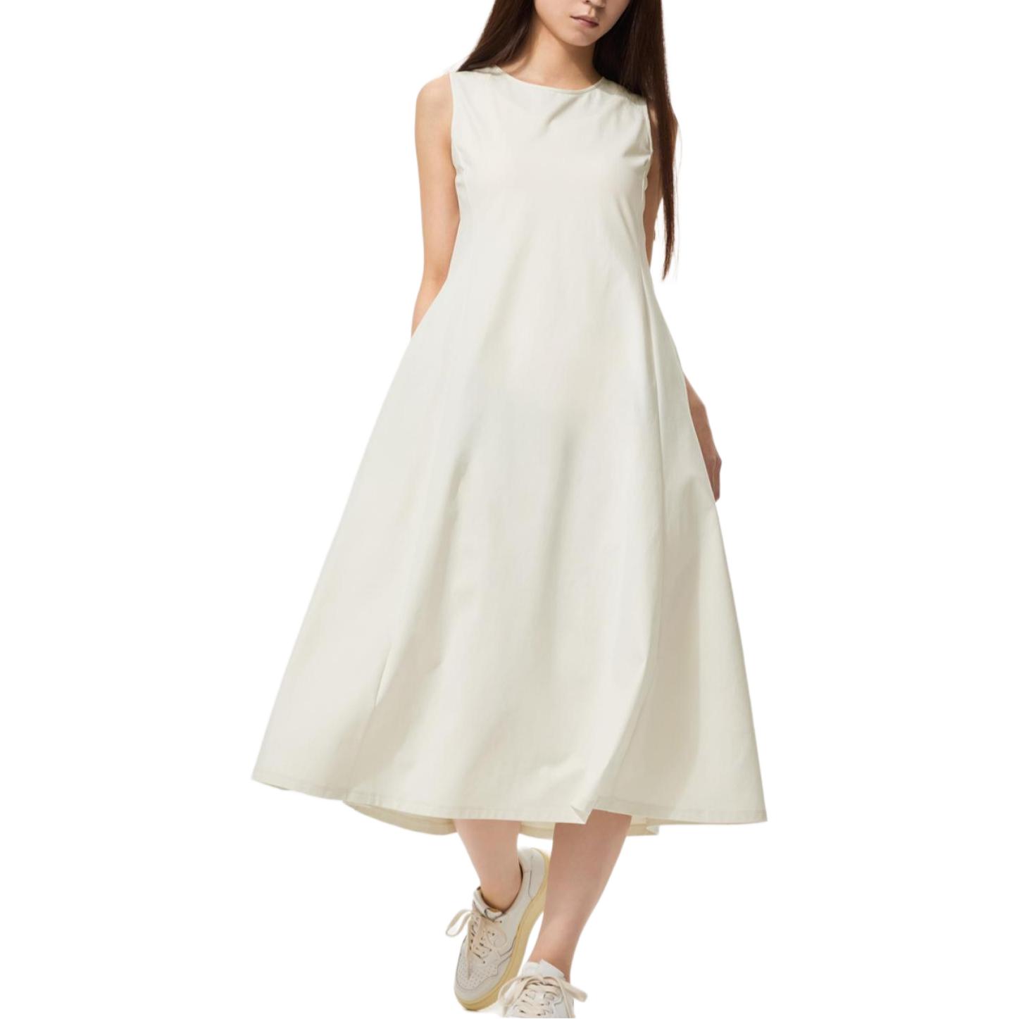 

Женское платье без рукавов из сетчатой ткани AIRism Uniqlo, айвори