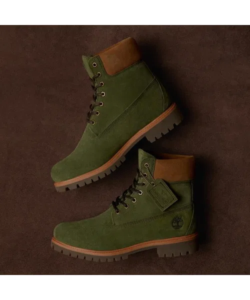 Ботинки водонепроницаемые Timberland Premium 6 дюймов оливковые — фото 2