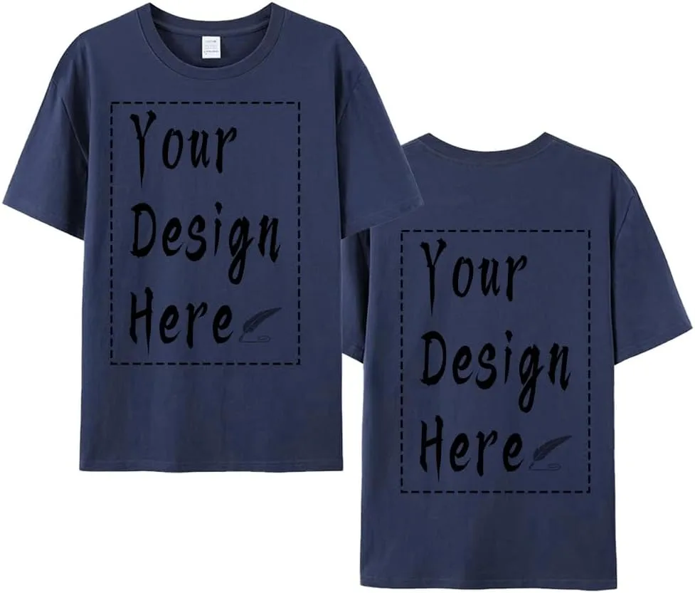 

Кастомизированная футболка Unisex с нанесением текста и изображения спереди и сзади Customized Zone