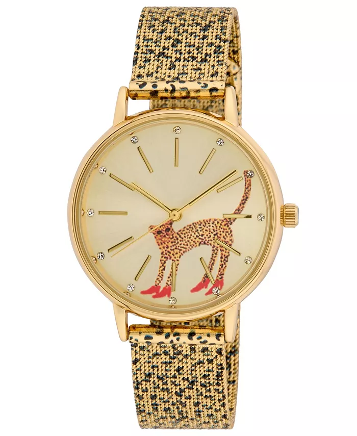 

Женские часы Quartz Bouffants and Broken Hearts с золотистым и черным сетчатым ремешком, сплав, 36 мм Kendra Dandy