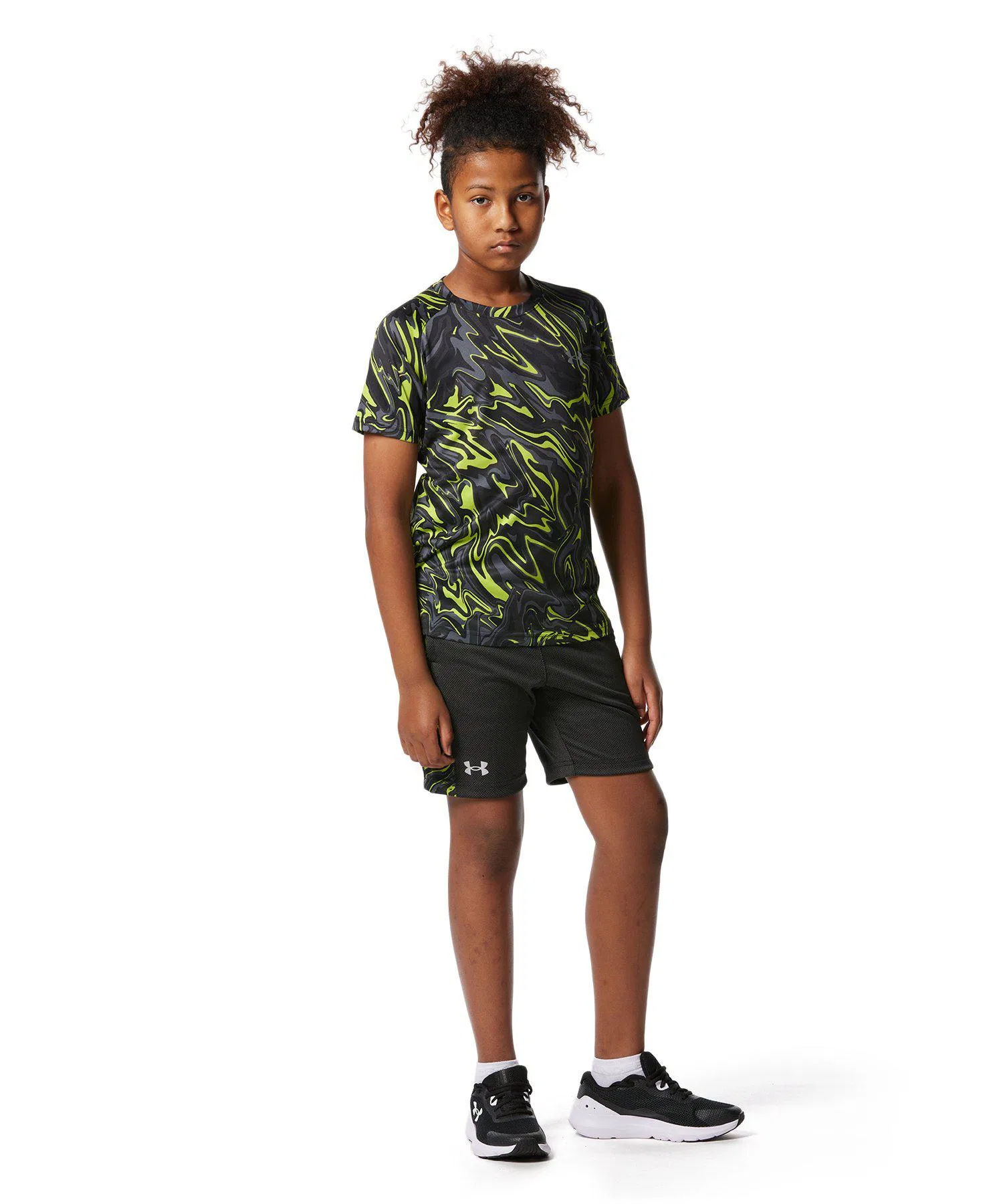 Детская футболка UA Tech с коротким рукавом UNDER ARMOUR для бейсбола чёрная — фото 3