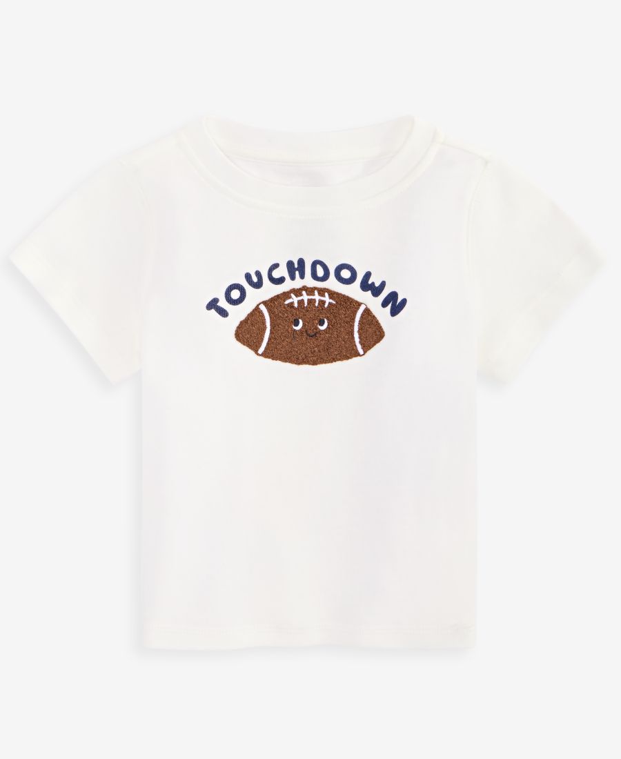 

Детская футболка с коротким рукавом для мальчиков (3-24 месяца) с принтом Тачдаун First Impressions, Angel White, Белый, Детская футболка с коротким рукавом для мальчиков (3-24 месяца) с принтом Тачдаун First Impressions, Angel White