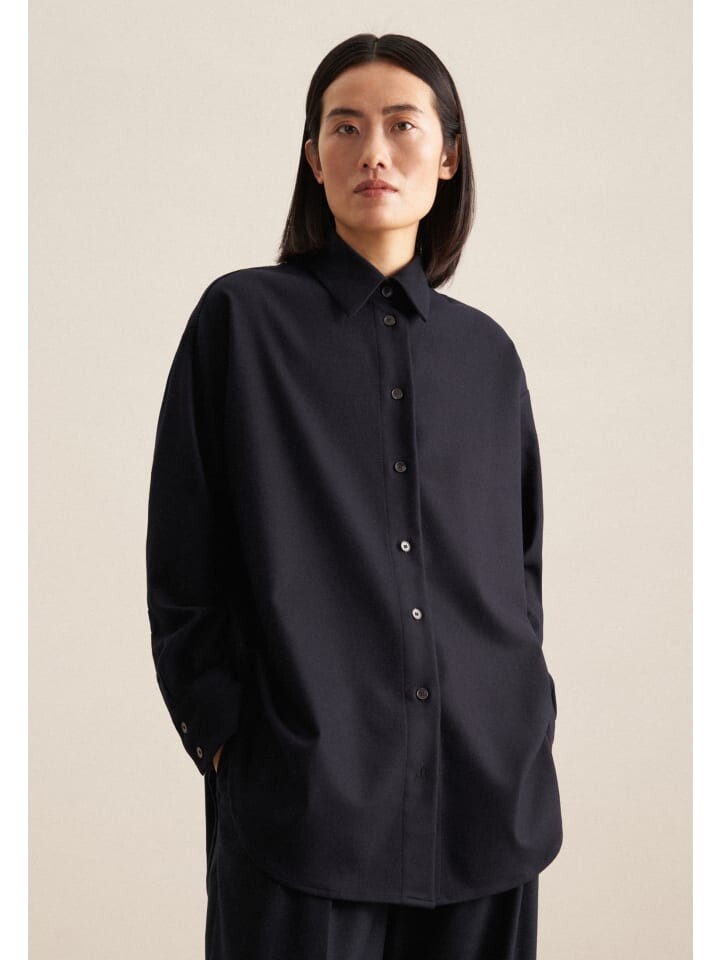 

Блуза Seidensticker Longbluse Oversized, темно-синий