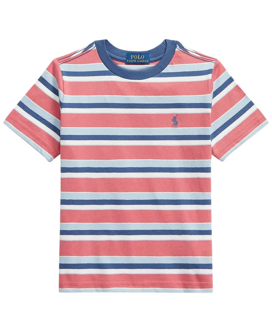 Футболка с круглым вырезом в полоску для мальчиков 2-7 лет Polo Ralph Lauren, мультиколор