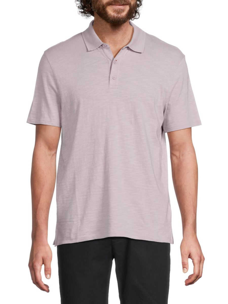 

Однотонное поло с коротким рукавом Vince, цвет Pale Lavender