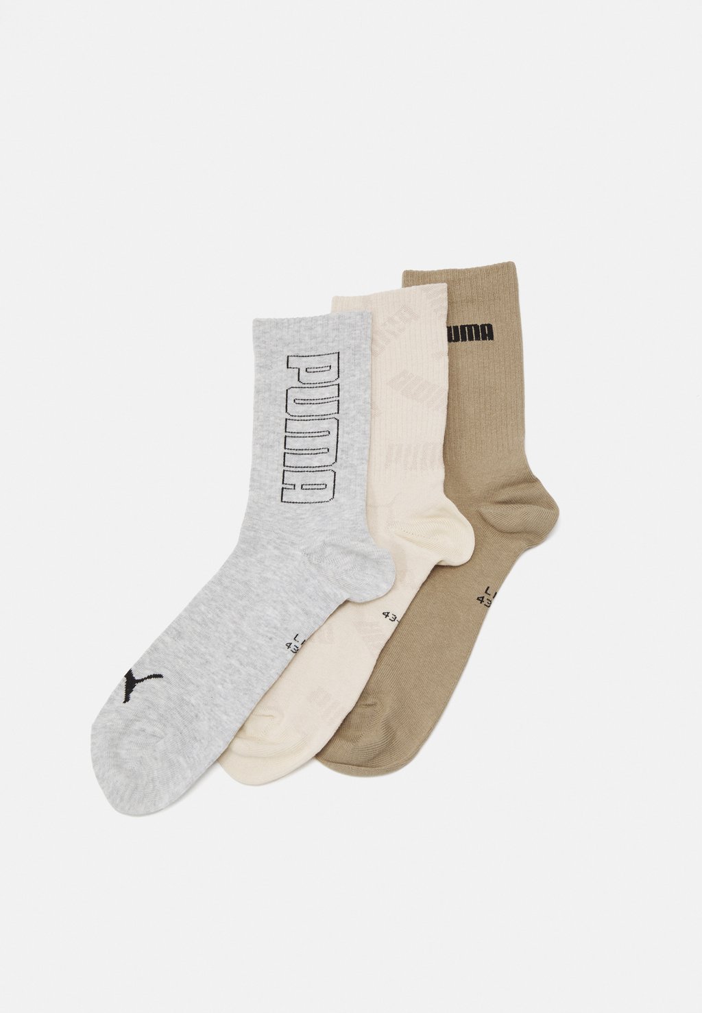 

Спортивные носки LOGO CREW SOCK UNISEX 3 PACK Puma, бежевый