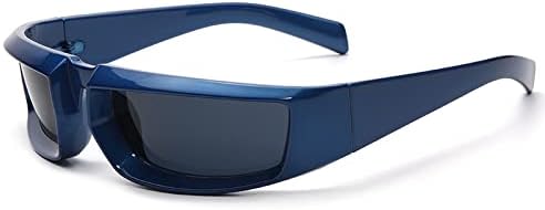 

Солнцезащитные очки в стиле стимпанк для женщин, солнцезащитные очки в стиле панк для мужчин, зеркальные очки, велосипедные очки с защитой от УФ-излучения UV400 MTZJH, Blue