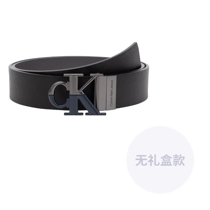 

Calvin Klein Кожаный ремень из коровьей кожи мужской Space Black 3,5 см