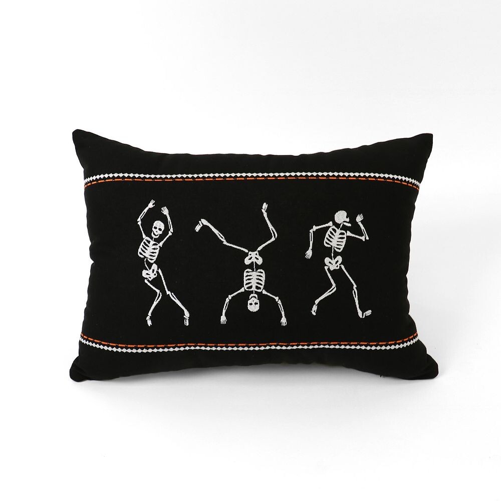 

Декоративная подушка Lush Decor Dance Skeleton, черный
