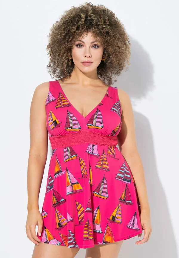 

Пляжный аксессуар с принтом парусника Ulla Popken, Azalea Red, Красный, Пляжный аксессуар с принтом парусника Ulla Popken, Azalea Red