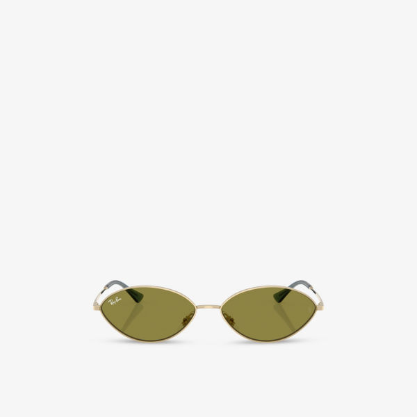 

Rb3757 Kai овальные солнцезащитные очки с металлической оправой Ray-Ban, золотой