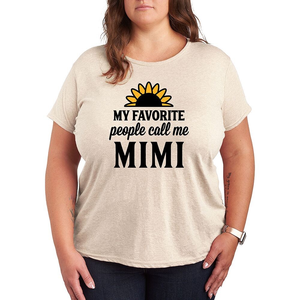 

Футболка Plus с рисунком Favourite People Mimi, бежевый