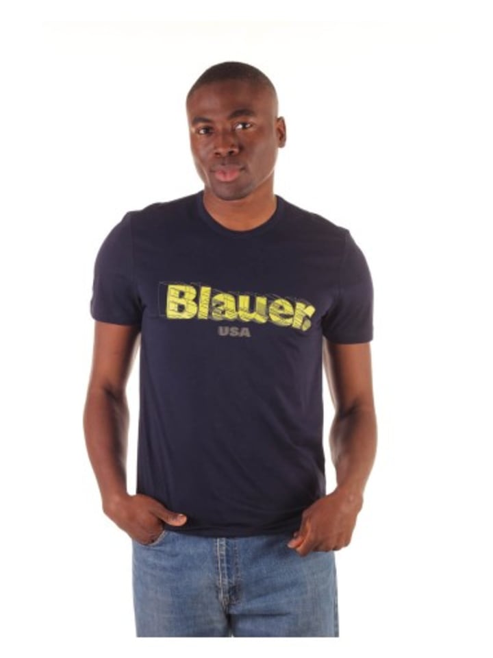 

Футболка синего цвета BLAUER USA