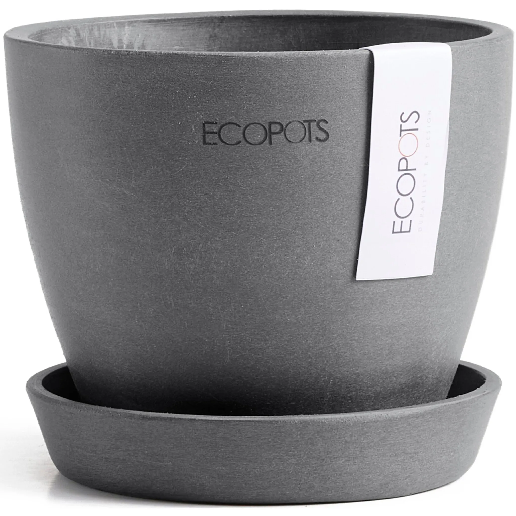 

Цветочный горшок ECOPOTS «Antwerp Mini 11 Grey», для использования в помещении, серый