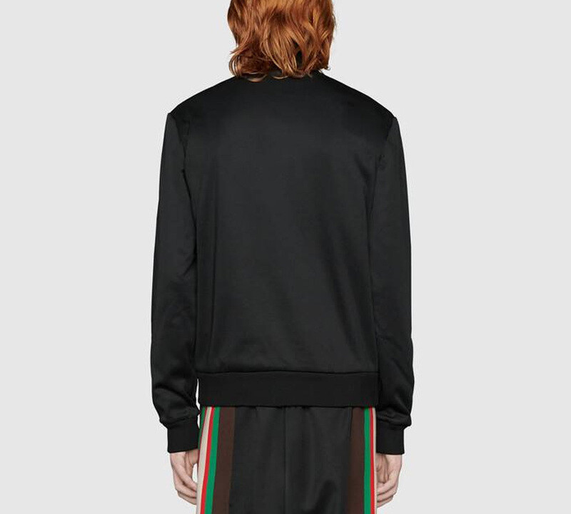 Куртка мужская Gucci, спортивная, черно-красно-зелено-белый — фото 3