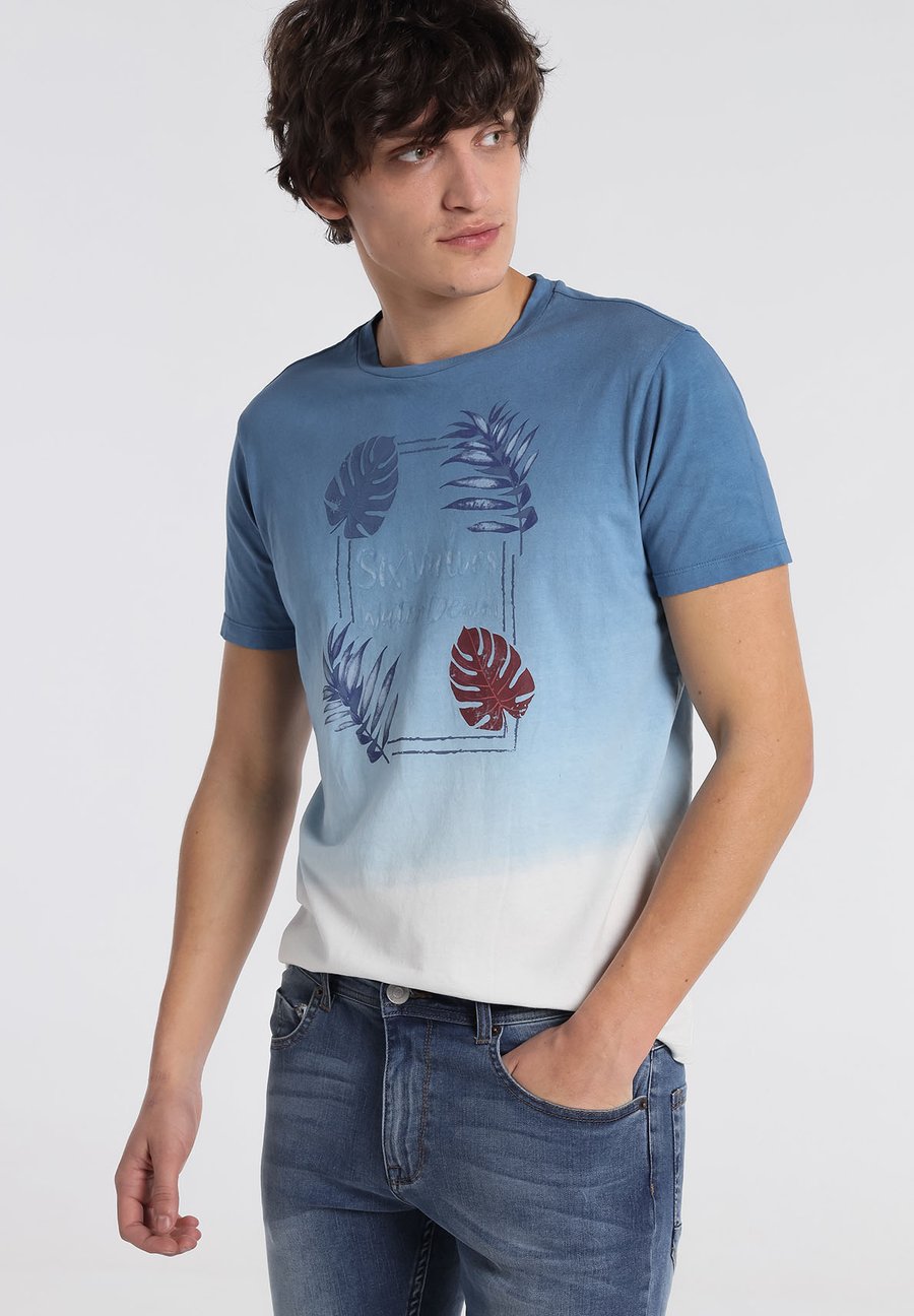 

Футболка Six Valves DEEP DYE WATER MIT KURZEN ARMELN, Blau/Blue