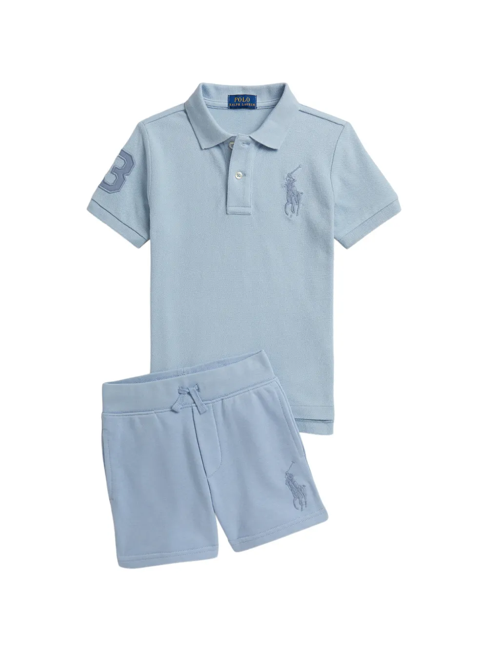 Шорты Big Pony с кулиской Polo Ralph Lauren Kids, синий — фото 3