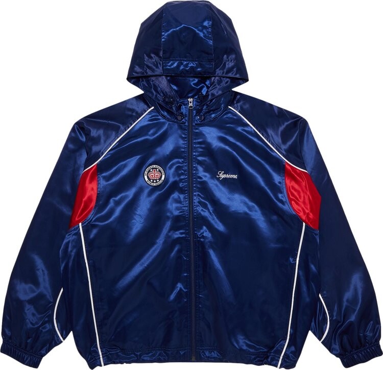 

Спортивная куртка Supreme Satin Hooded 'Navy', синий