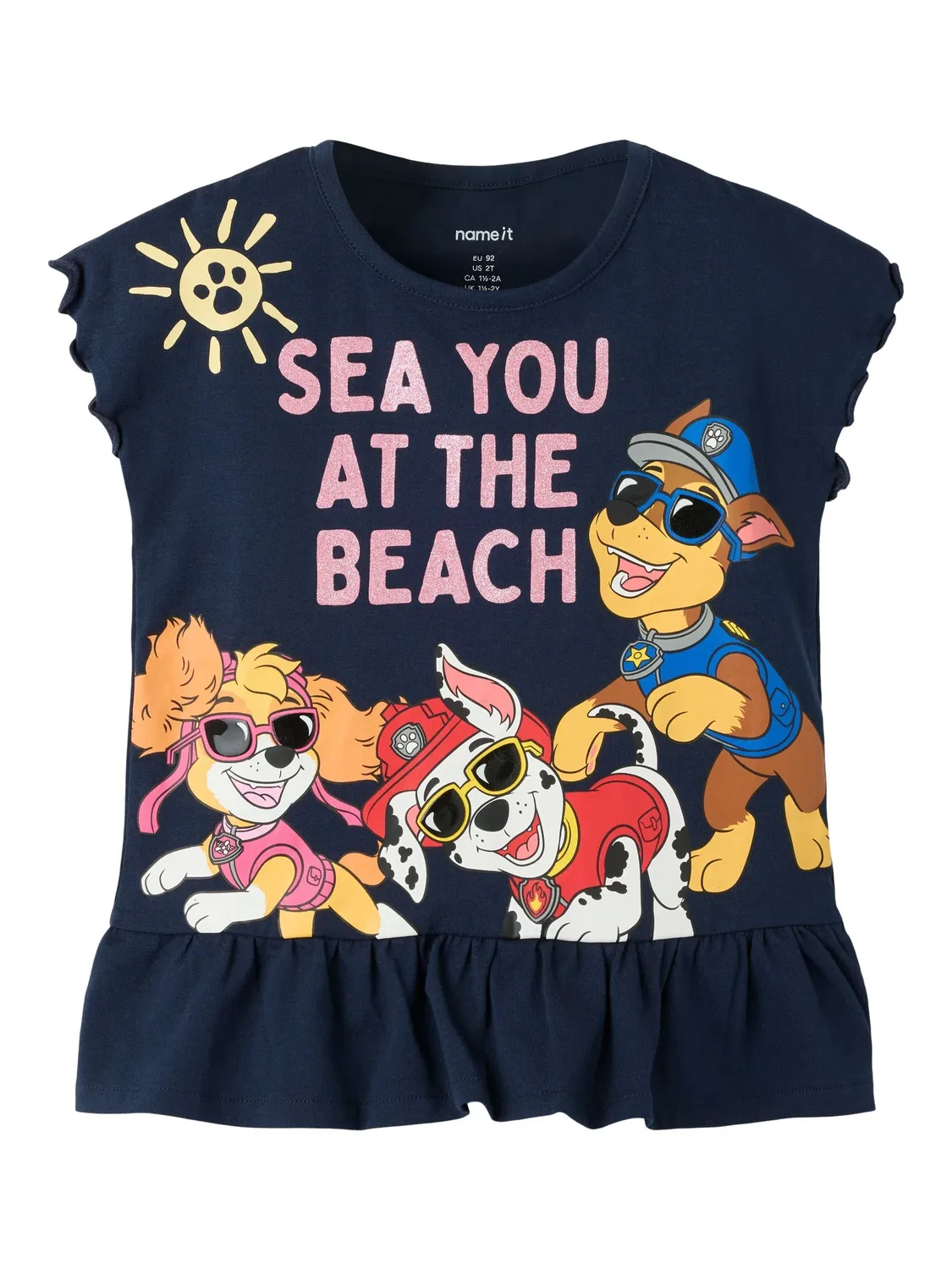 Топ из джерси с принтом Paw Patrol, Name it, navy blazer