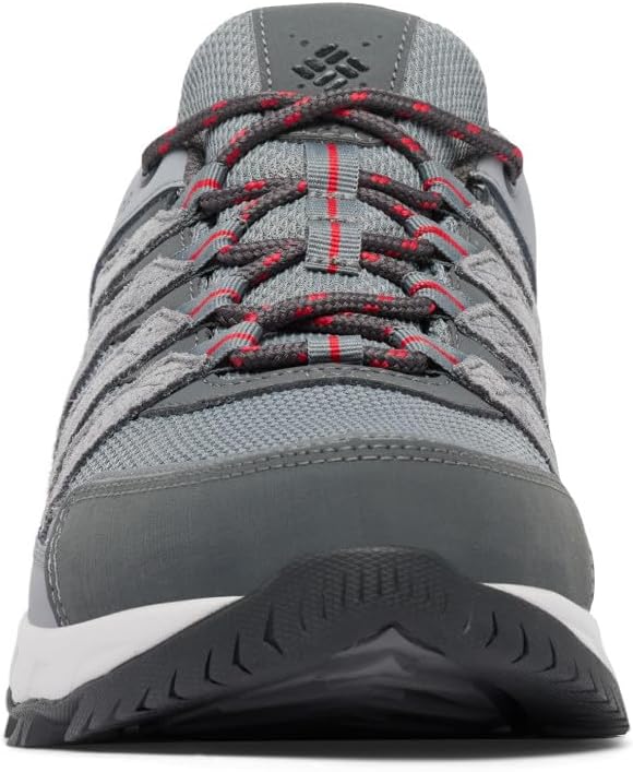 Columbia мужские Strata Trail Low Waterproof туристические ботинки, Titanium Grey Steel/Mountain Red — фото 3