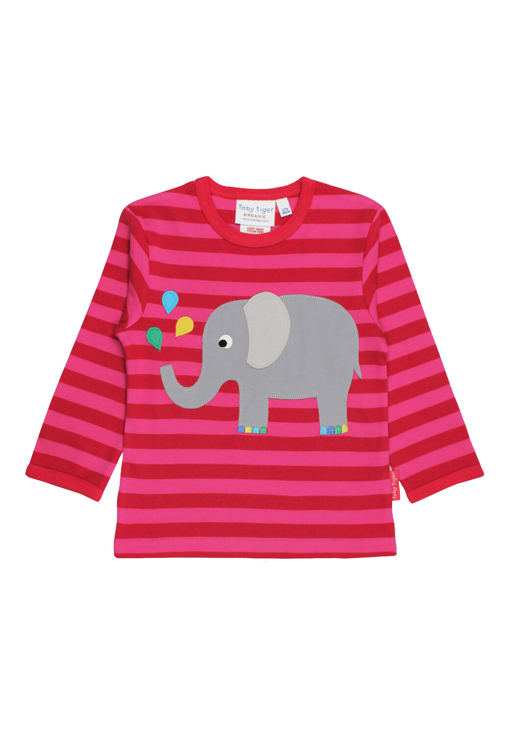

Футболка Toby Tiger Langarm mit Elefanten Applikation, розовый
